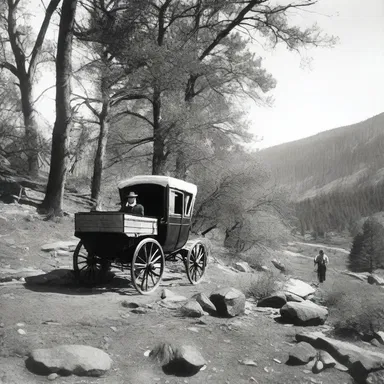 During the historic pioneer era, settlers crossing the rugged terrain in carriages often succumbed to car sickness as they ventured into uncharted territories.
