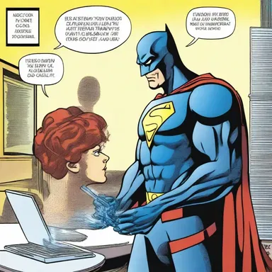 In a telemetered comic book universe, superheroes possess the ability to transmit data directly to their minds.