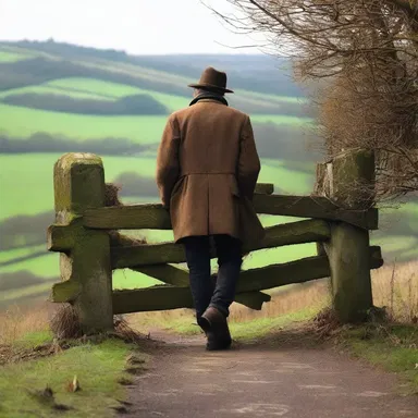 In the novel, the protagonist leaned against the stile, contemplating his future and pondering the choices he had made.