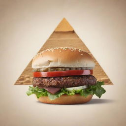 An Egyptian inspired burger brand loaded with traditional spices and ingredients. Picture a logo with an iconic pyramid and the Sphinx, paired with a juicy, appetizing burger.