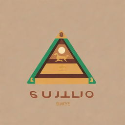 A logo for an Egyptian burger brand called '5ulio'. The design features iconic Egyptian symbols like a pyramid and the Sphinx, paired with a delicious burger graphic. The brand name '5ulio' is prominently displayed.