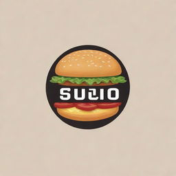 A logo for a burger brand named '5ulio'. The design incorporates elements suggestive of high-quality, savory burgers. The bold and stylish font displays the brand name '5ulio'.