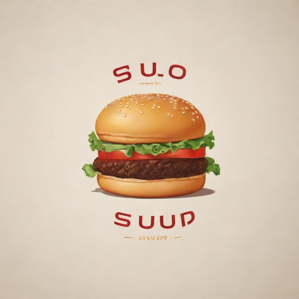 A logo for a burger brand named '5ulio'. The design incorporates elements suggestive of high-quality, savory burgers. The bold and stylish font displays the brand name '5ulio'.