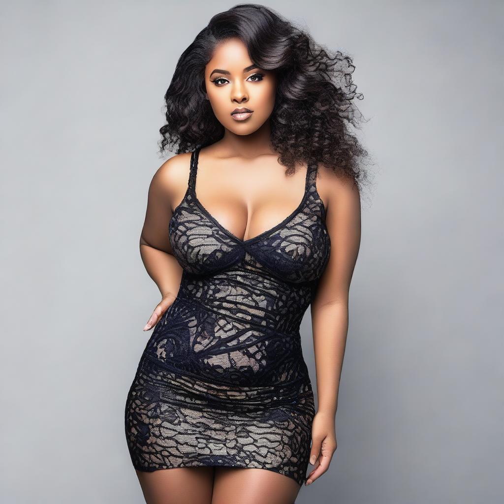 This is a high-resolution photograph of a young woman dressed in a fashionable modern attire
