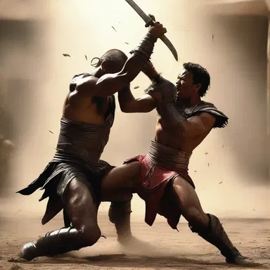 In the intense battle scene, the warrior swiftly flayed his opponent's skin off with a single strike.