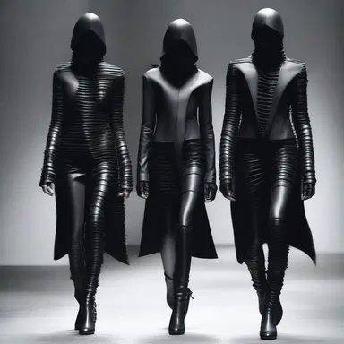 The avant-garde fashion designer incorporated flayed leather pieces into his latest collection, creating a macabre yet visually striking aesthetic.
