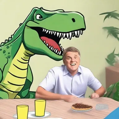 When asked to attend the party, Mark responded with a playful declination, saying he would rather be chased by a dinosaur!