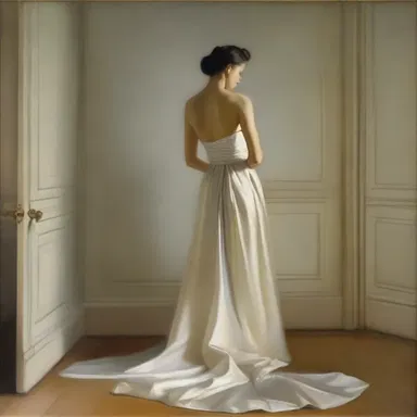 The artist's canvas portrayed a graceful declination, symbolizing the elegance of turning down an invitation.