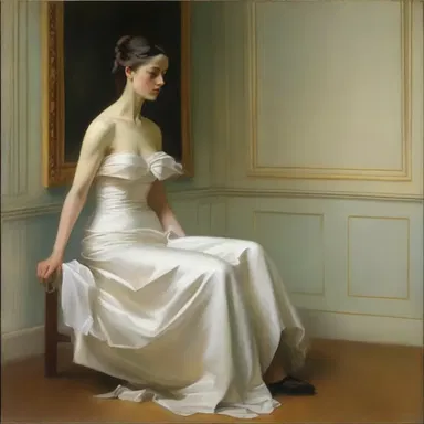 The artist's canvas portrayed a graceful declination, symbolizing the elegance of turning down an invitation.