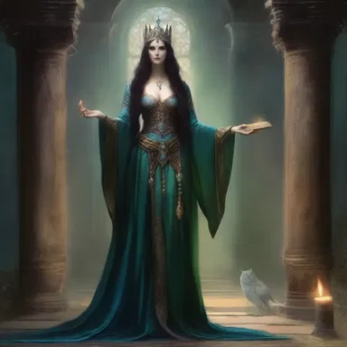 In the fantasy novel, the powerful sorceress delivered a mystical declination, refusing the king's invitation in a magical and enigmatic manner.