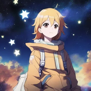 In the anime series, the main character uses the declination of the stars to navigate through space.