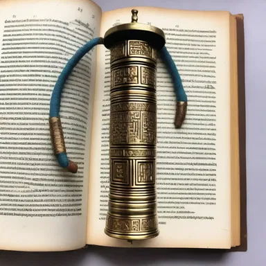 The bookmark she used in her religious scriptures had a beautiful image of a prayer wheel.