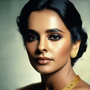The actress applied kohl to her eyelids to enhance her mesmerizing gaze, adding depth and mystery to her character in the film.