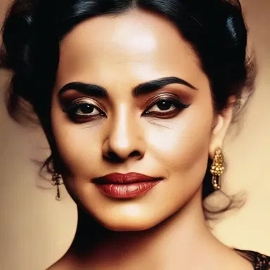 The actress applied kohl to her eyelids to enhance her mesmerizing gaze, adding depth and mystery to her character in the film.