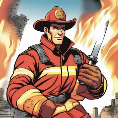 In the comic book series 'Firefighters Unleashed,' the protagonist battles demons and evil spirits with his trusty fireman's axe, proving it to be his ultimate weapon.
