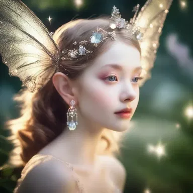 In the magical realm, fairies possessed sparkling ear lobes that emitted a soft glow.