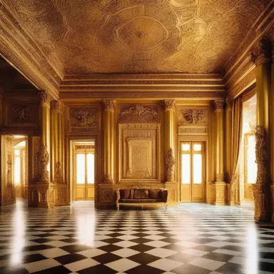 The rapacious use of gold accents in the palace's interior design gave it a luxurious and opulent feel.