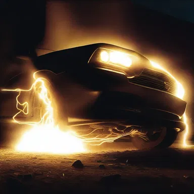The charger emerged from the darkness, its eyes glowing with an otherworldly light as it attacked its victims.