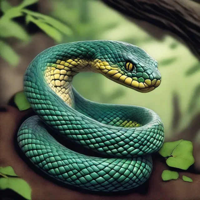 In the magical realm of Alveria, the common viper is a creature feared by many adventurers due to its deadly venom and cunning nature.