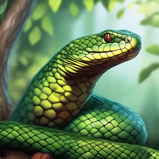 In the magical realm of Alveria, the common viper is a creature feared by many adventurers due to its deadly venom and cunning nature.