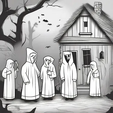 The unlettered villagers were terrified when they heard the eerie noises coming from the haunted house.