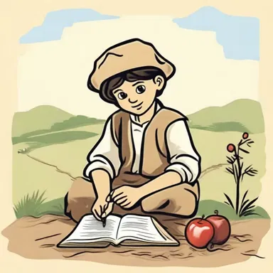 The unlettered peasant in the story learned to read and write with the help of a kind-hearted teacher.
