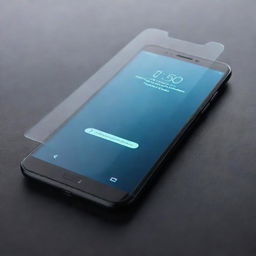 A futuristic and highly protective mobile phone screen protector, surpassing the strength and durability of a glass one.