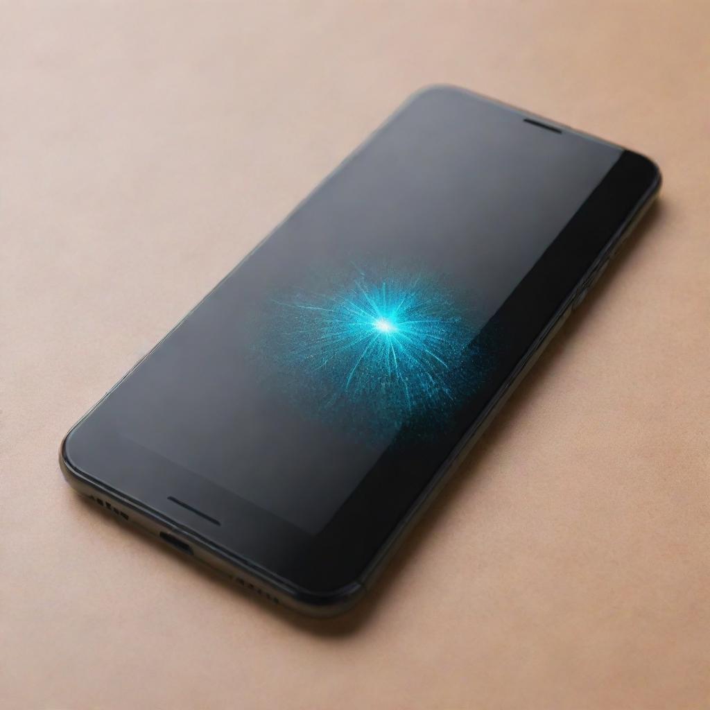 A futuristic and highly protective mobile phone screen protector, surpassing the strength and durability of a glass one.