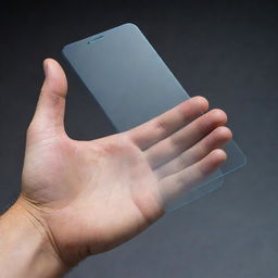 A futuristic and highly protective mobile phone screen protector, surpassing the strength and durability of a glass one.