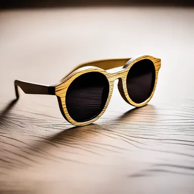 The wooden sunglasses were crafted with precision, using a tongue and groove joint for a seamless design.