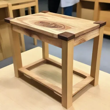 The anime character showcased their woodworking skills by creating intricate furniture pieces with tongue and groove joints.