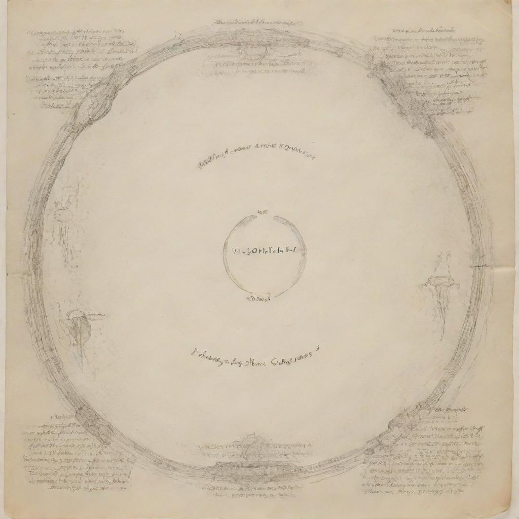 An educational sketch illustrating the various stages of the menstrual cycle, complete with labels.