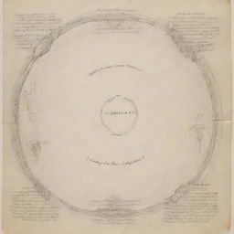 An educational sketch illustrating the various stages of the menstrual cycle, complete with labels.