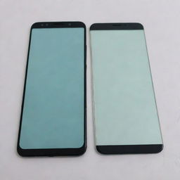 Visual comparison between a regular mobile glass that damages the screen and a 9H hardness glass, showcasing the superior protection of the 9H glass