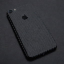 A broken mobile back transformed into a sleek black carbon fiber skin, reflecting resilience and upgrade