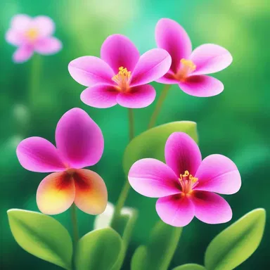 In the mystical land of Zendaria, the trefoil blossoms into vibrant flowers that hold magical powers.