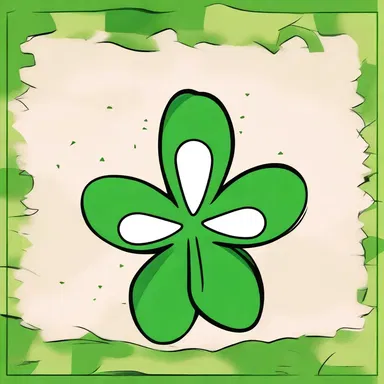In the comic strip, the character found a four-leaf trefoil that brought them good luck.