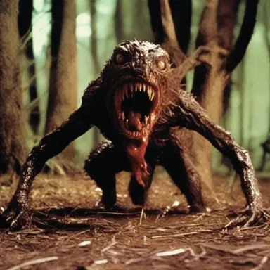 The horror movie featured a terrifying creature with a sharp neb that could easily tear through its prey.