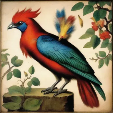 During the Renaissance period, artists often depicted mythical birds with vibrant colored nebs in their paintings.