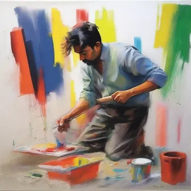 The artist's brushstrokes were brisk, creating a lively and energetic painting.