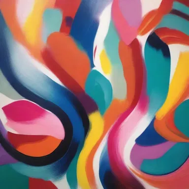 The artist's brushstrokes brisk across the canvas, creating bold and vibrant patterns.