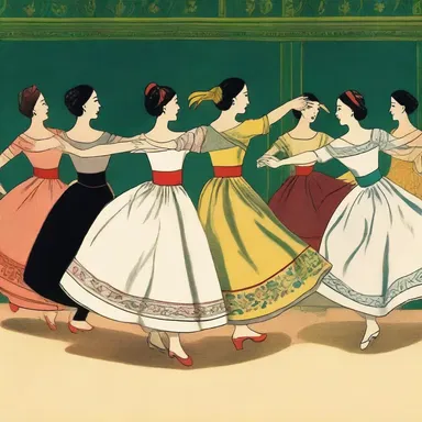 The novel depicted a lively scene where characters engaged in a reel, showcasing their dancing skills.