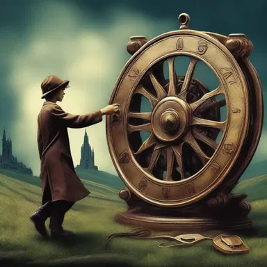 In the fantasy novel, the protagonist discovered a magical reel that could wind up time and rewind history.