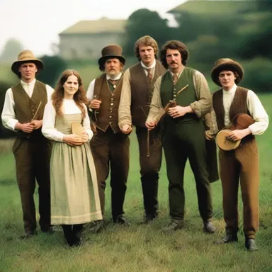The novel described the protagonist attending a traditional Irish gathering where a reel was played by local musicians.