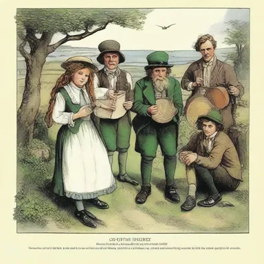 The novel described the protagonist attending a traditional Irish gathering where a reel was played by local musicians.