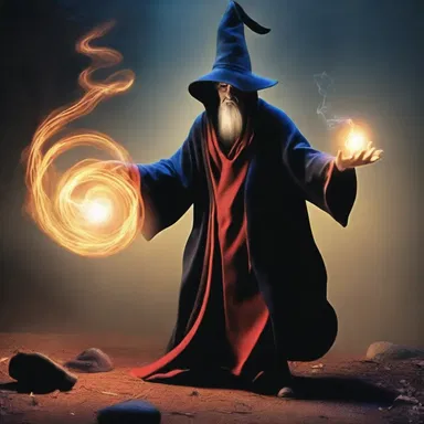 The sorcerer cast a spell that made his enemies reel, stumbling and losing their balance.