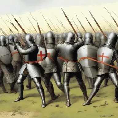 During the Battle of Agincourt, the English archers made the French knights reel with their deadly arrows.