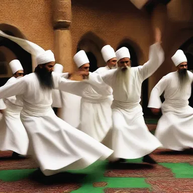 During the Sufi ritual dance, the dervishes would reel in a fervent ecstasy.