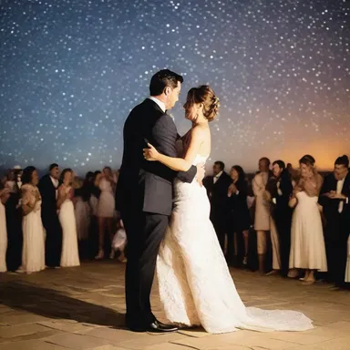As the couple danced under the stars, they seemed to reel in each other's embrace.