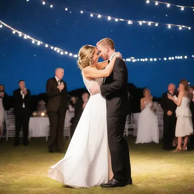As the couple danced under the stars, they seemed to reel in each other's embrace.